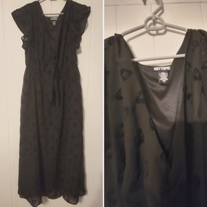 Hot Topic Velvet and Sheer Ouija Midi Dress - 1XL